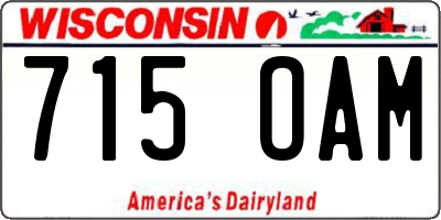 WI license plate 715OAM