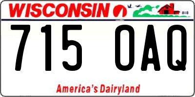 WI license plate 715OAQ