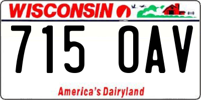 WI license plate 715OAV