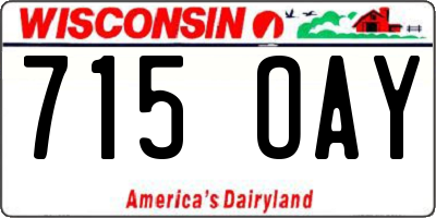 WI license plate 715OAY