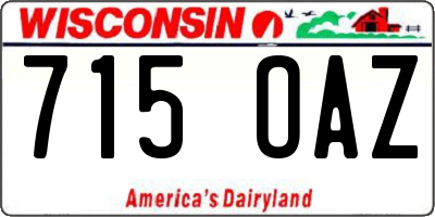 WI license plate 715OAZ