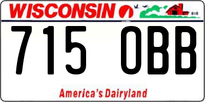 WI license plate 715OBB