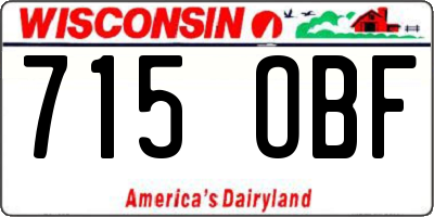 WI license plate 715OBF