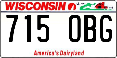 WI license plate 715OBG