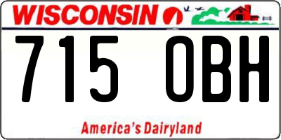 WI license plate 715OBH