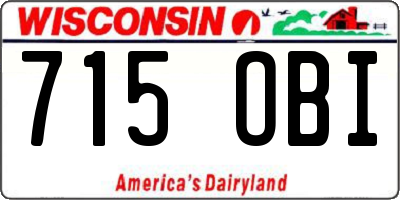 WI license plate 715OBI