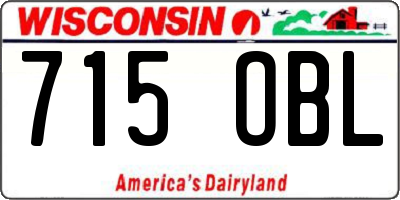 WI license plate 715OBL
