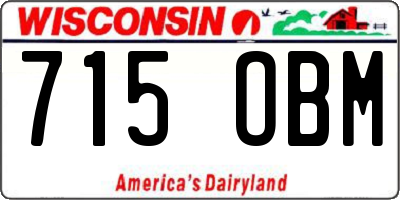 WI license plate 715OBM
