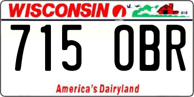 WI license plate 715OBR