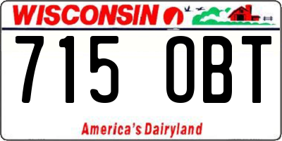 WI license plate 715OBT