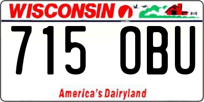 WI license plate 715OBU