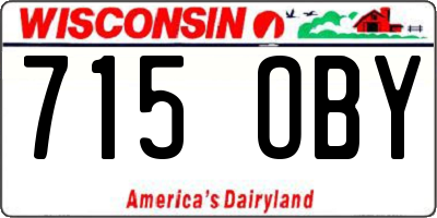 WI license plate 715OBY
