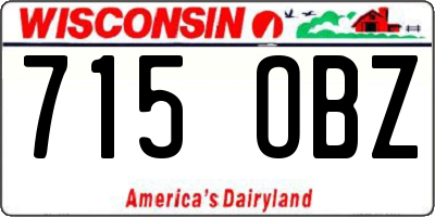 WI license plate 715OBZ