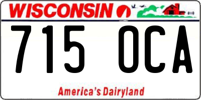 WI license plate 715OCA