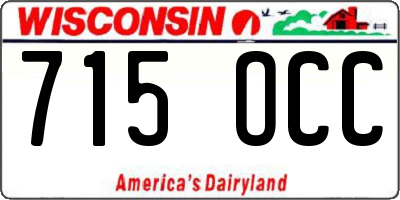 WI license plate 715OCC