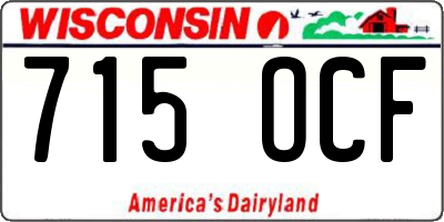 WI license plate 715OCF