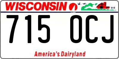 WI license plate 715OCJ