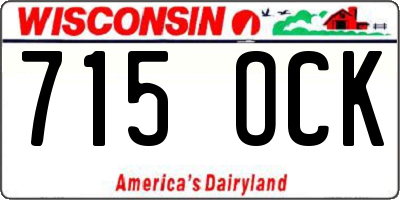 WI license plate 715OCK