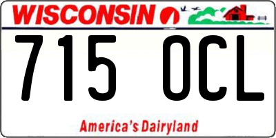 WI license plate 715OCL