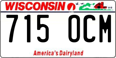 WI license plate 715OCM