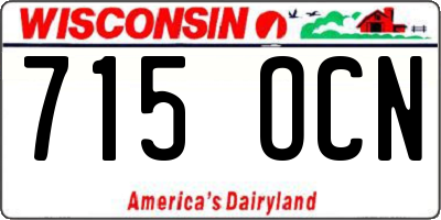 WI license plate 715OCN
