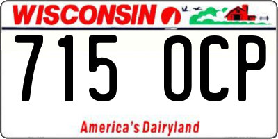 WI license plate 715OCP