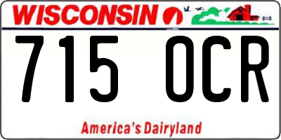 WI license plate 715OCR