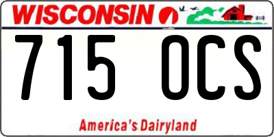 WI license plate 715OCS