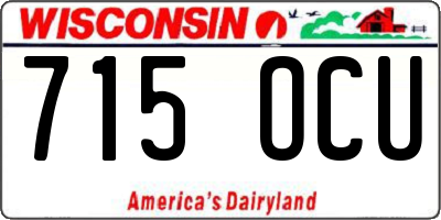 WI license plate 715OCU