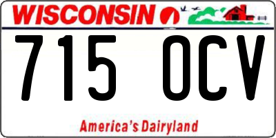 WI license plate 715OCV