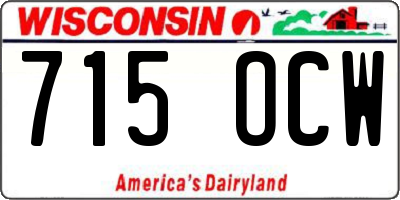 WI license plate 715OCW