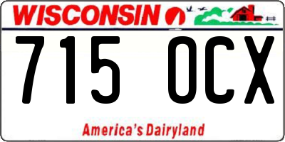 WI license plate 715OCX