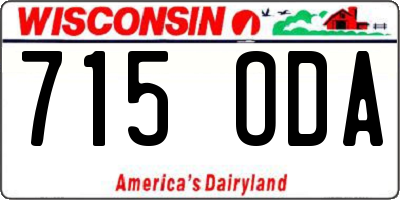 WI license plate 715ODA