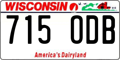 WI license plate 715ODB