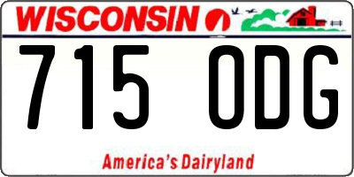 WI license plate 715ODG