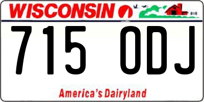 WI license plate 715ODJ