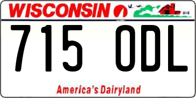 WI license plate 715ODL