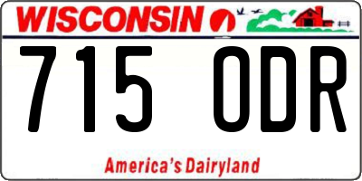WI license plate 715ODR