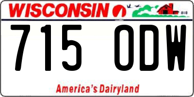 WI license plate 715ODW