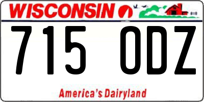 WI license plate 715ODZ