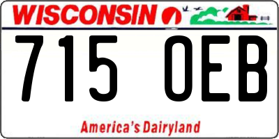 WI license plate 715OEB