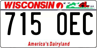 WI license plate 715OEC