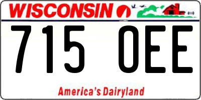 WI license plate 715OEE
