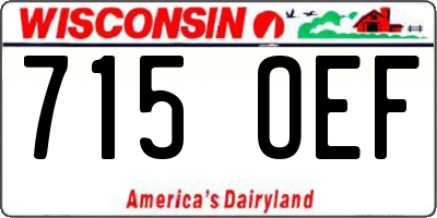 WI license plate 715OEF