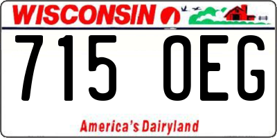 WI license plate 715OEG