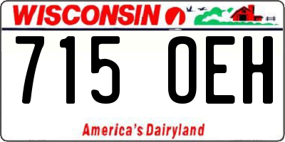 WI license plate 715OEH