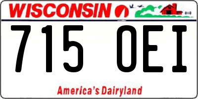 WI license plate 715OEI