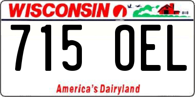WI license plate 715OEL