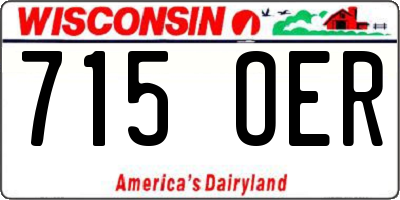 WI license plate 715OER