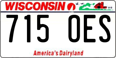 WI license plate 715OES